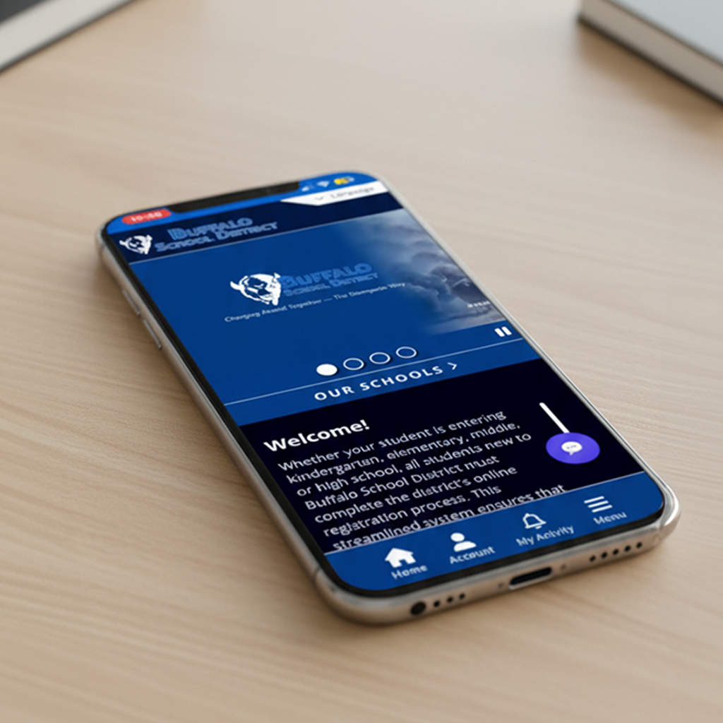 Mobile app interface on smartphone